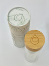 Teeflasche doppelwandig aus Glas mit Bambusdeckel - Fancy Trinken